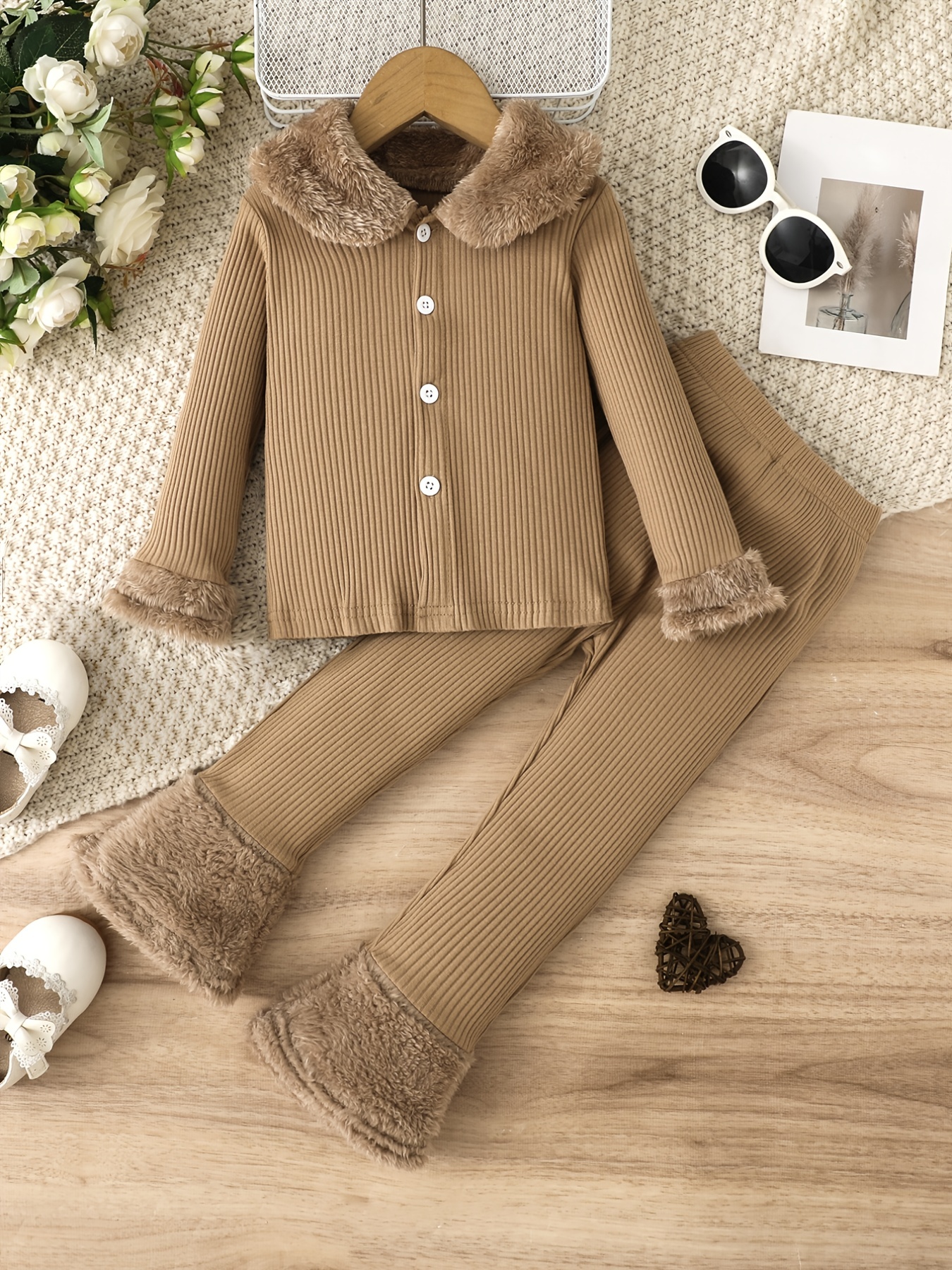 girls clothes set long sleeve tops pants set fall winter clothes details 0