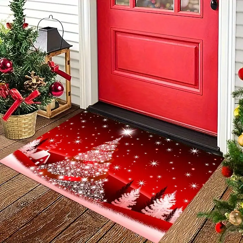 Christmas Themed Diatom Mud Doormat Non slip Waterproof And - Temu