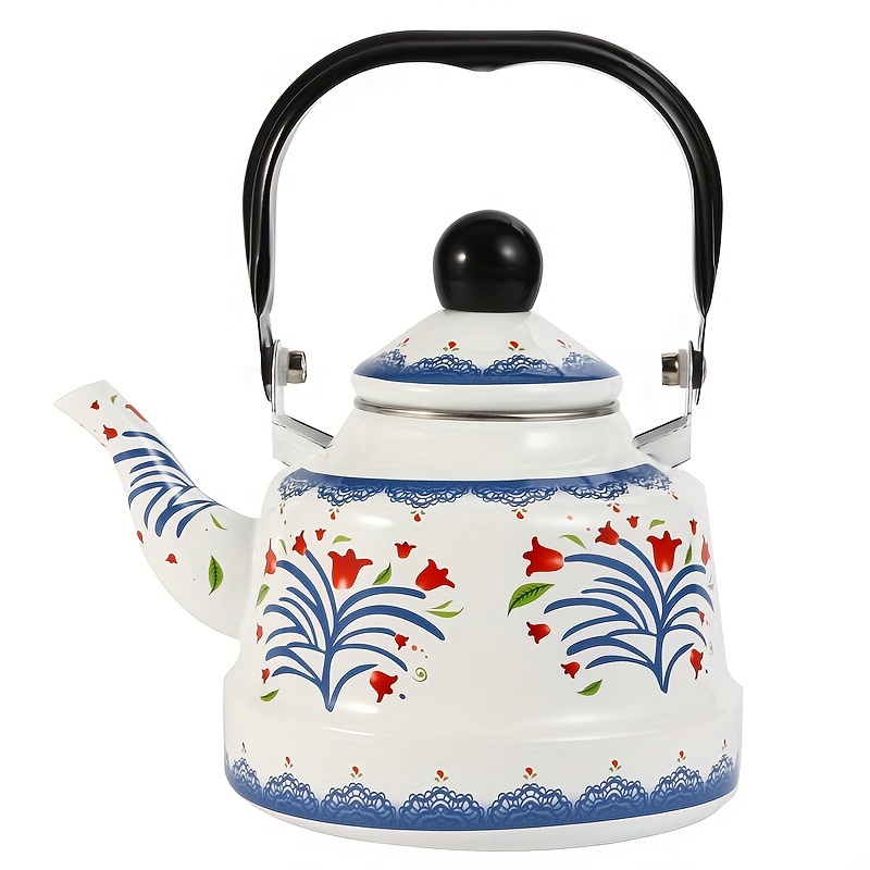 Enamel Hot Water Kettle Household Enamel Geometric Printing Target Ancient  Bell Kettle Restaurant Tea Kettle Coffee Pot Middle Eastern And European  Style Enamel Kettle Induction Cooker Open Flame Universal - Temu