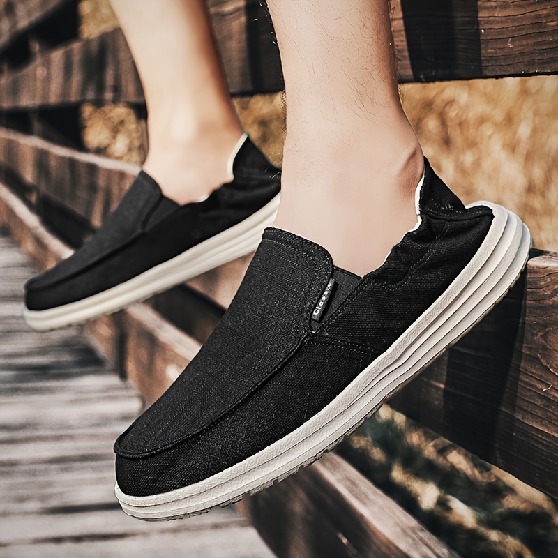 gør det fladt Aftensmad velsignelse Men's Comfy Canvas Slip On Loafer Shoes Breathable Lightweight Casual Sport  Sneakers For Outdoor Running Walking Hiking - Sports & Outdoors - Temu
