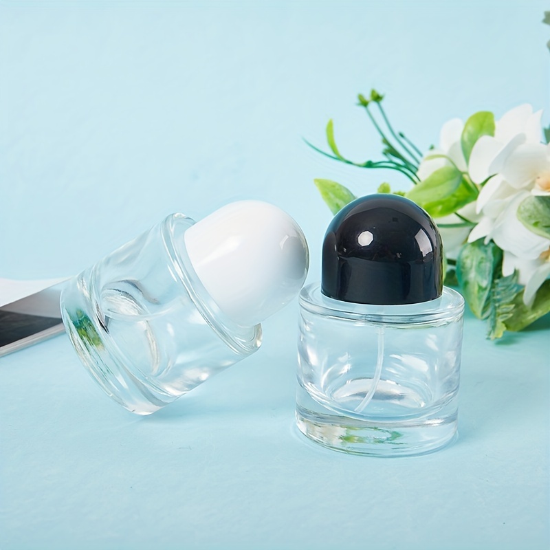 200ml round clear frosted travel refillable perfume bottle with black  aluminium atomiser spray,perfume container,perfume packing