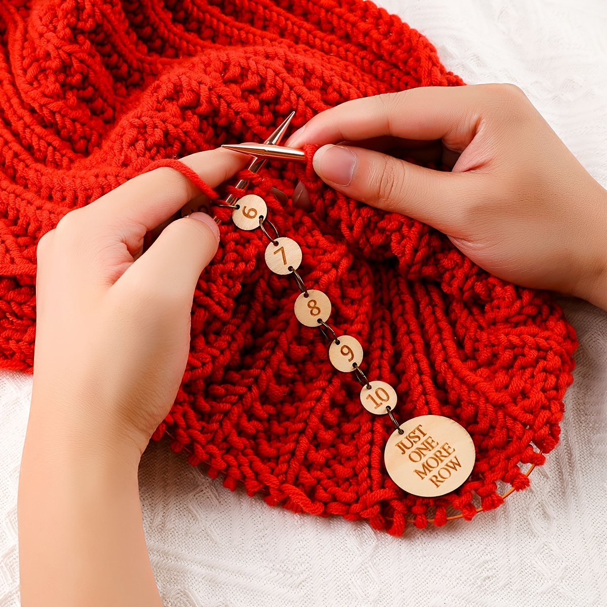 Wooden Stitch Markers Chain Number 1~10 Crochet Stitch - Temu