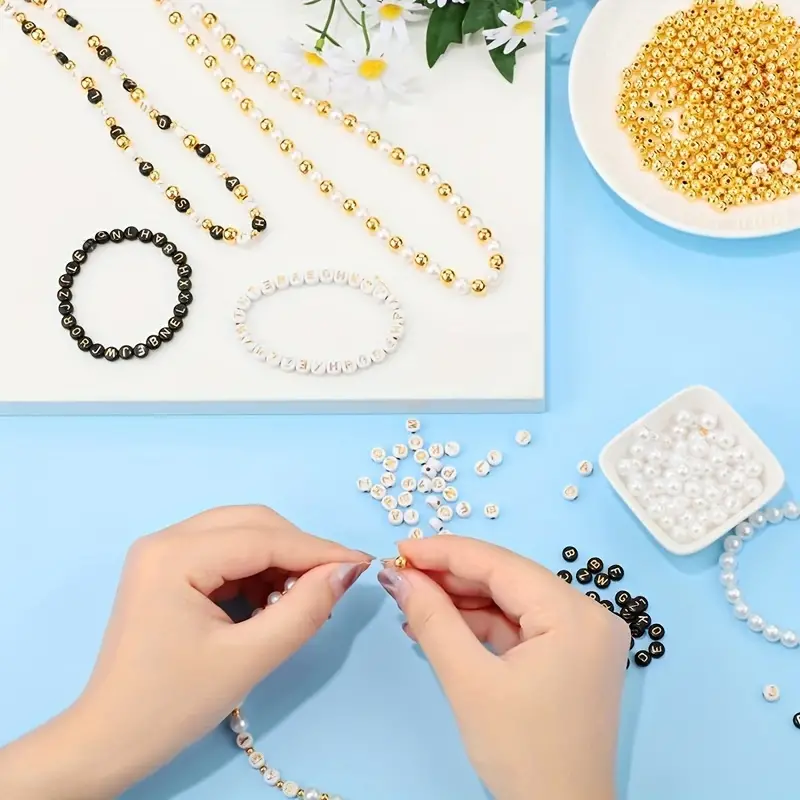 Ccb Plastic Round Seed Loose Spacer Large Hole Beads For Jewelry