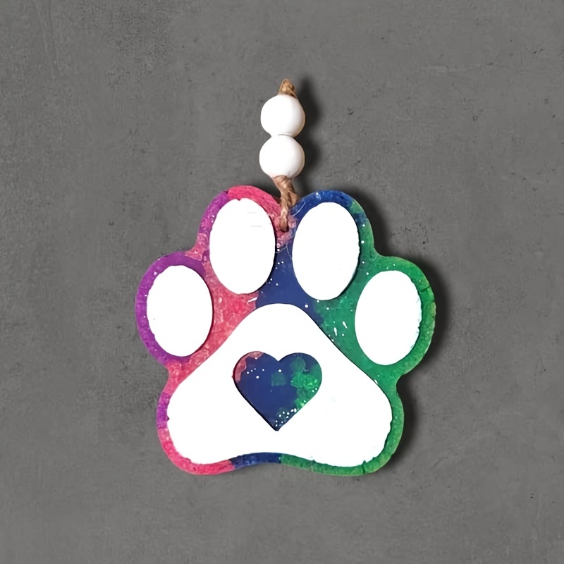 Paw Print Heart Freshie Mold silicone Car Freshie Mold For - Temu