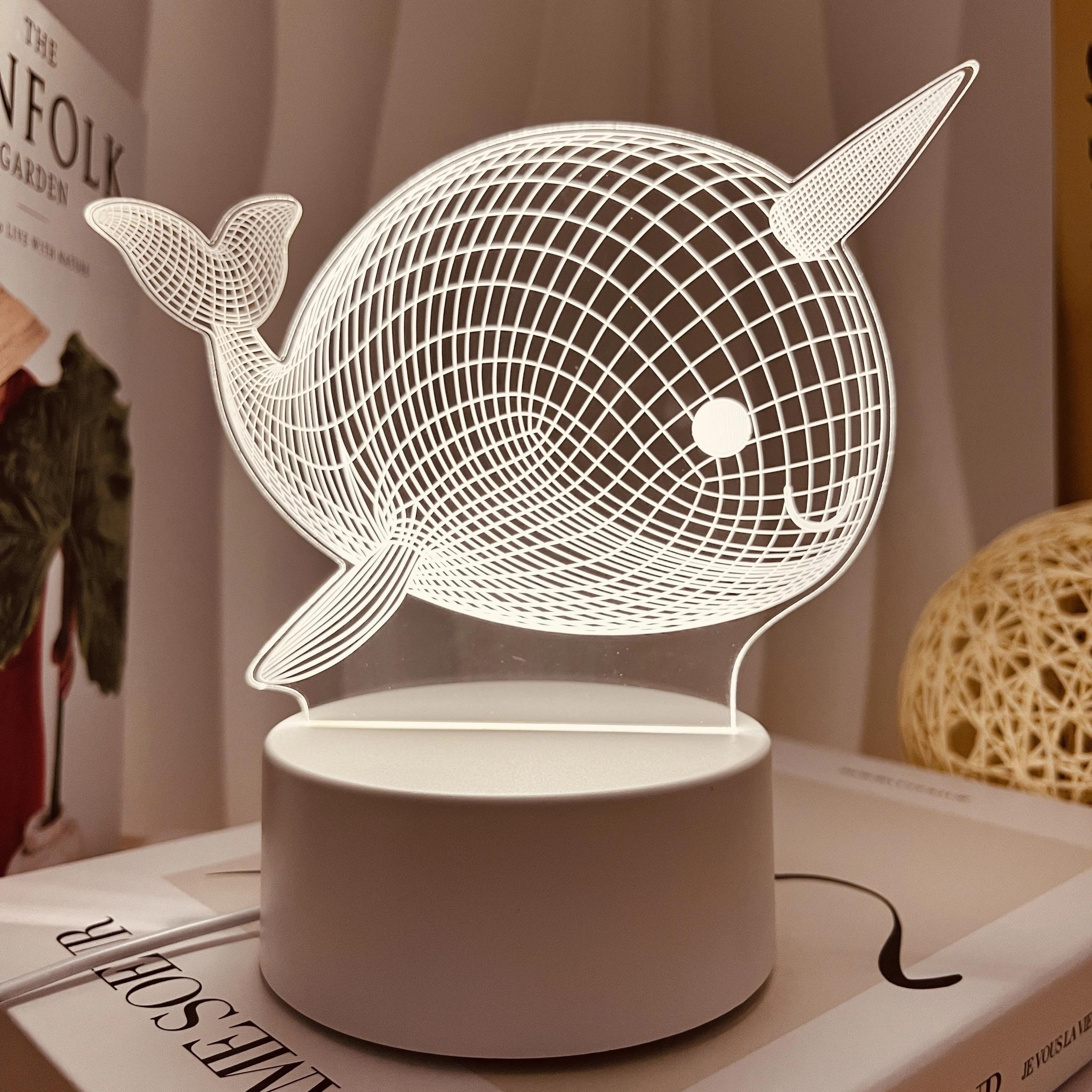 1pc Mignon 3D Licorne Créative Lampe De Chevet, Lampe De Table