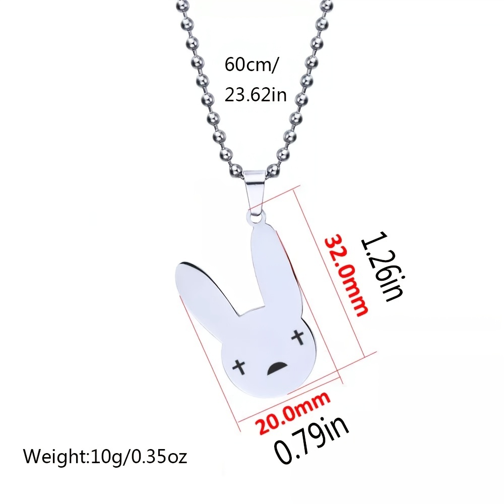 Bunny Rabbit Easter Egg Pendant Necklace 925 Sterling Silver