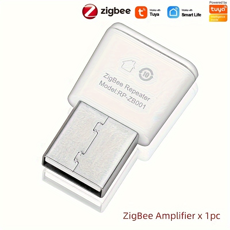 Tuya Mini ZigBee 3.0 Signal Booster Signal Repeaters Signal Range Extender  Smart Home App Control Works with ZigBee Gateways 2022 (White, One Size)