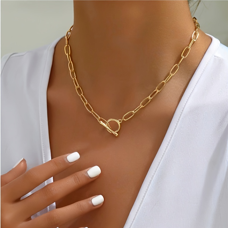 

Hip-hop Style Ot Buckle Necklace Simple Retro Jewelry For Women Ornament Gift