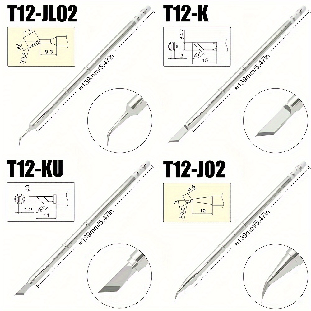 remplacement des pointes de fer à souder pour Hakko fx951,T12-I