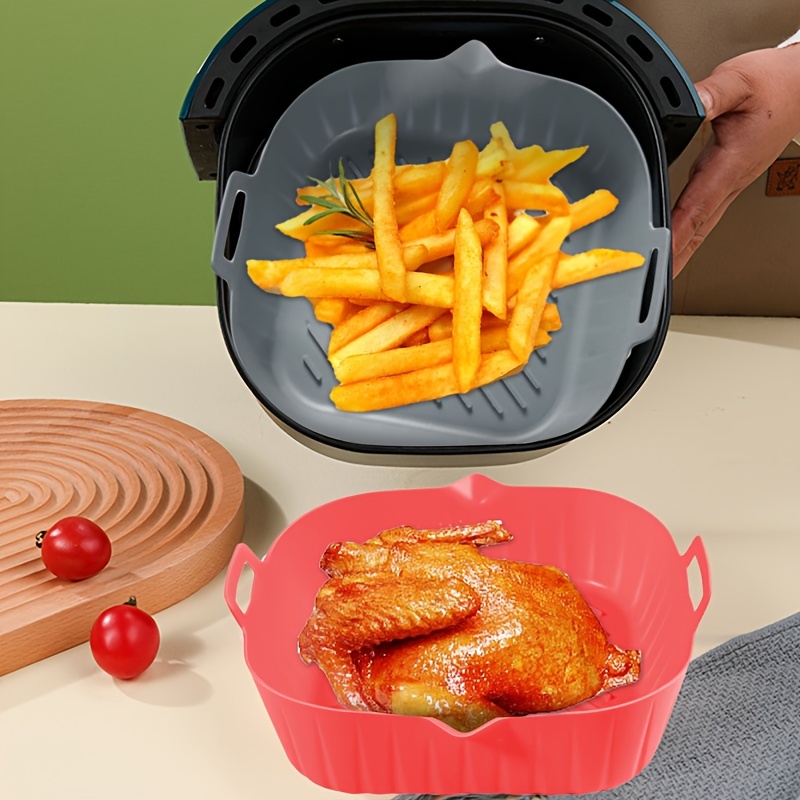 Silicone Air Fryer Liner, Square Air Fryer Liners Pot, Silicone