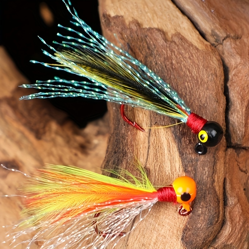 Dovesun Crappie Jigs Jig Heads Fishing Bait Feather Ice Fly - Temu Canada
