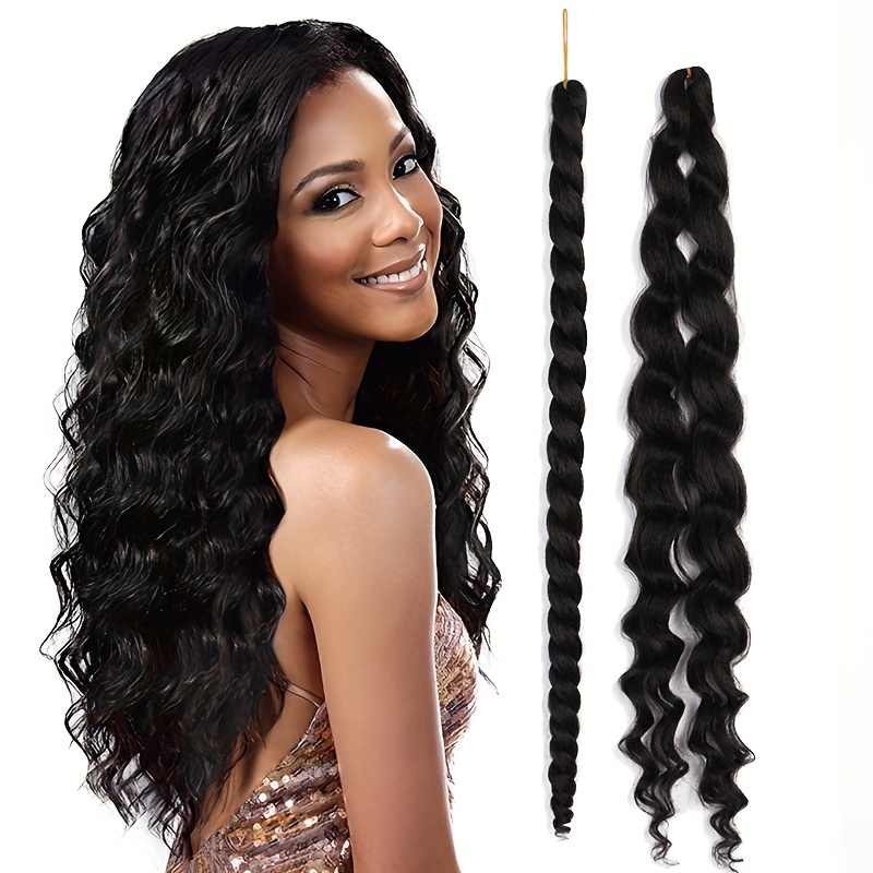 Ombre Deep Wave Twist Crochet Braid Synthetic Human Curly Braiding Hair  Extensions For Women From Eco_hair, $7.26