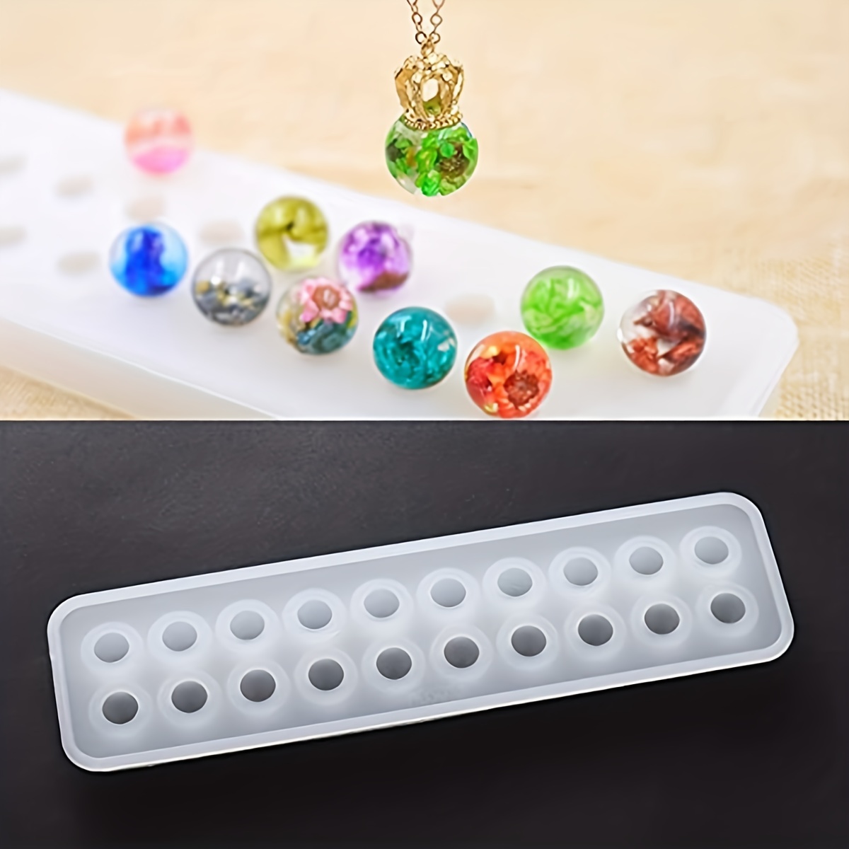 Ball Pendant Silicone Mold Earrings Bracelet Resin Casting Mould DIY UV  Epoxy Resin Crafts Jewelry Making Supplies