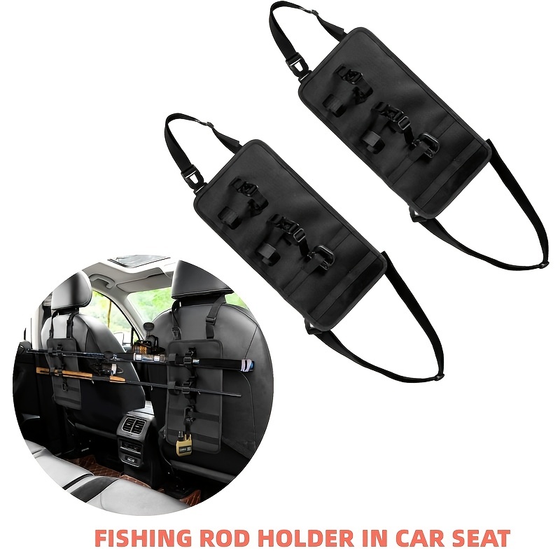 2pcs Adjustable Car Fishing Rod Holder Bag, Easy Install Car Seat Fishing  Pole Storage Bag Vehicle Fishing Pole Rack Holder For Car, Van And SUV