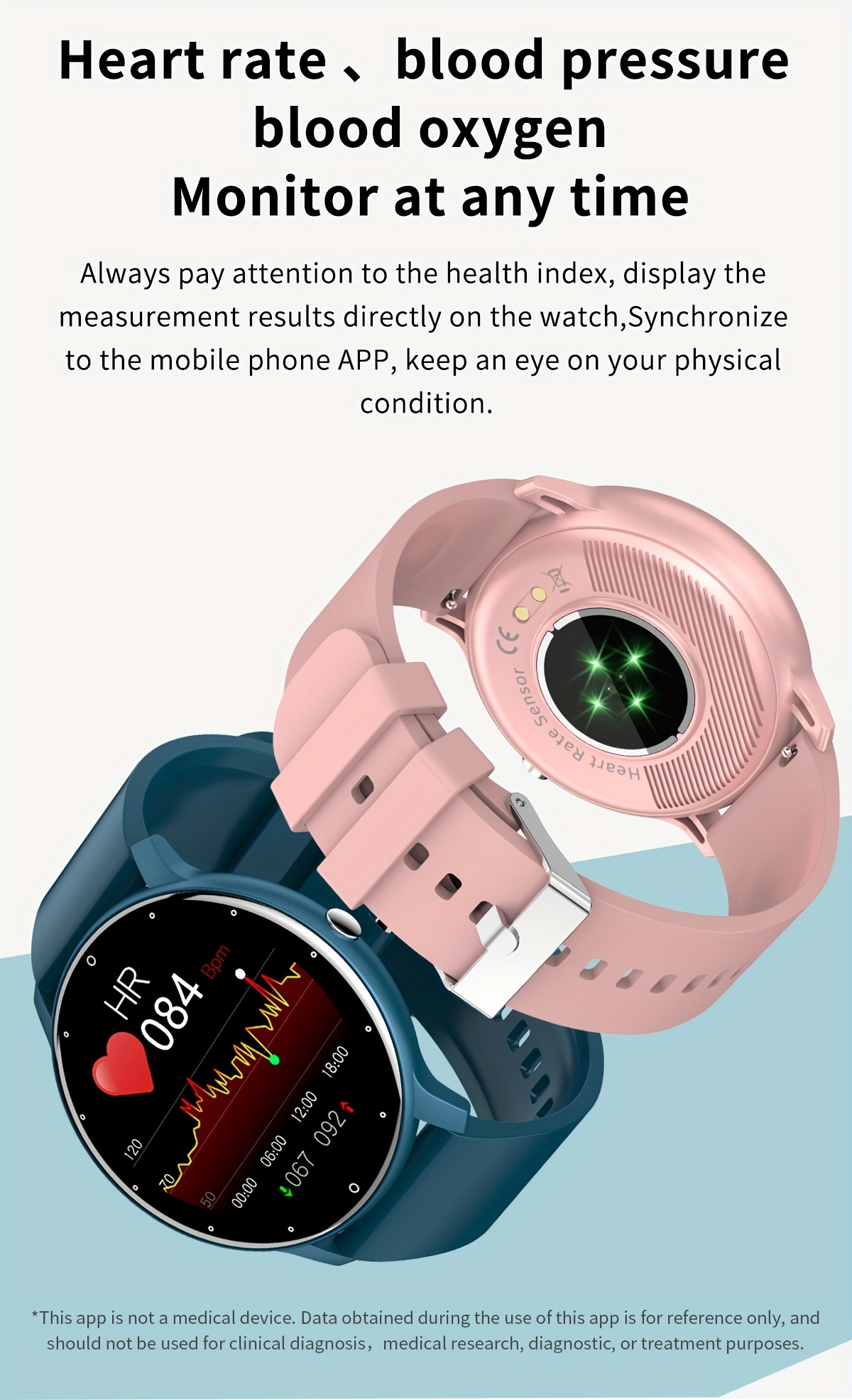 fashion smart watch with silicone band full touch screen waterproof sports fitness watch details 12