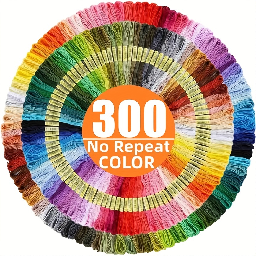 

300pcs Colors Embroidery Thread 314.96inch Cross Stitch Thread Sewing Skeins Embroidery Floss Kit Diy Sewing Thread