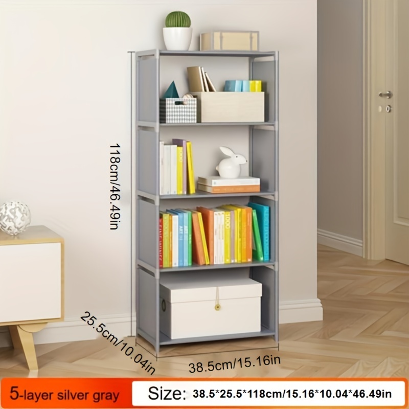 4 Layer Bookshelf Waterproof Storage Rack Multipurpose Stand