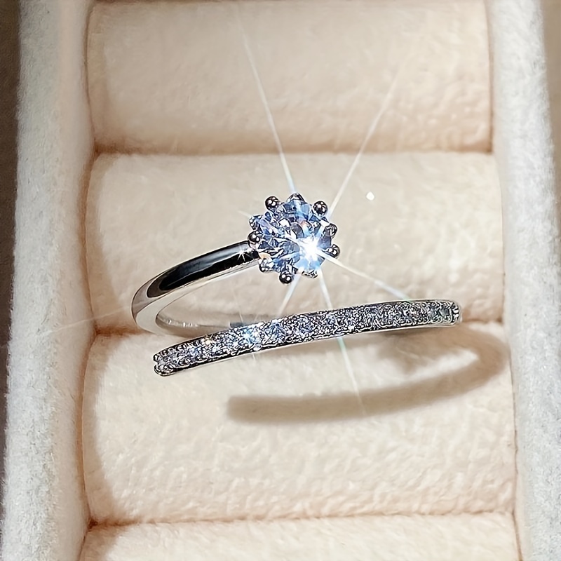 Adjustable Zirconia Lady's Ring for Anniversary & Party