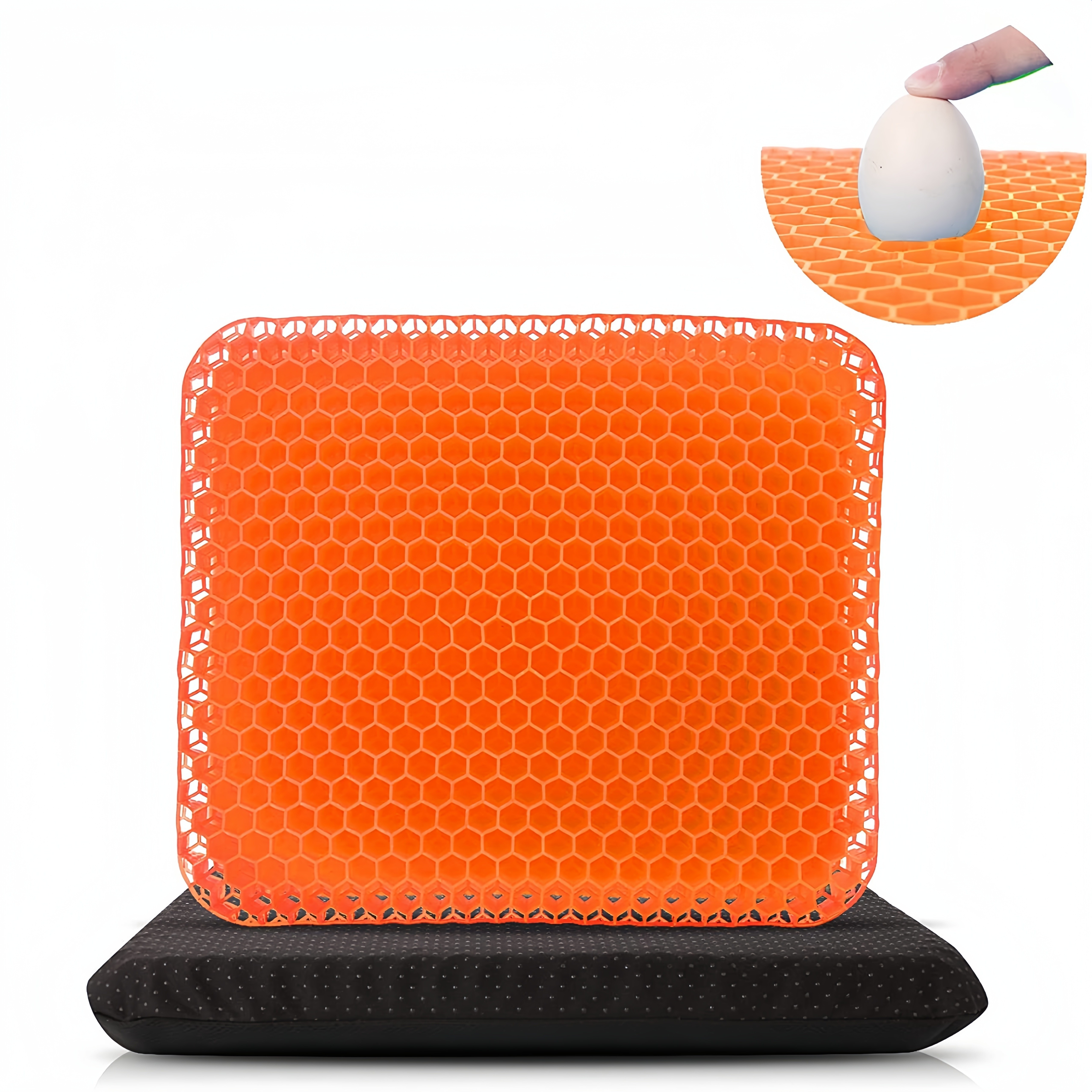 1pc Honeycomb Gel Car Seat Cushion Gel Summer Silicone Ice Cooling Cushion  Office Long Sitting Breathable Chair Cushion Butt Cushion 13.7in*15.7in