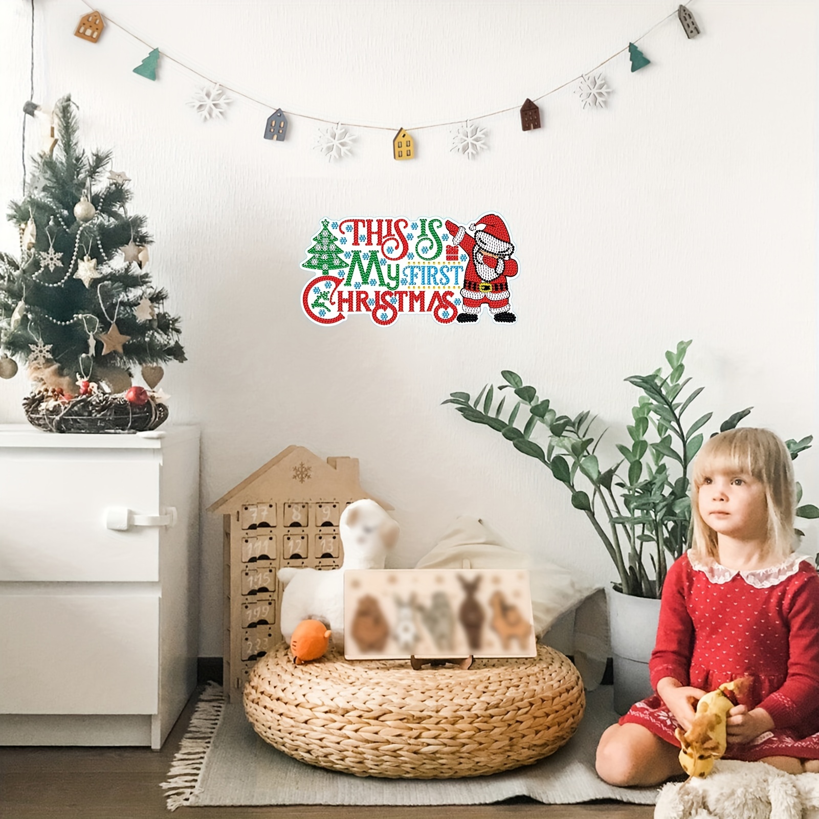 Circular Christmas Sticker Bedroom Living Room Corridor Door - Temu