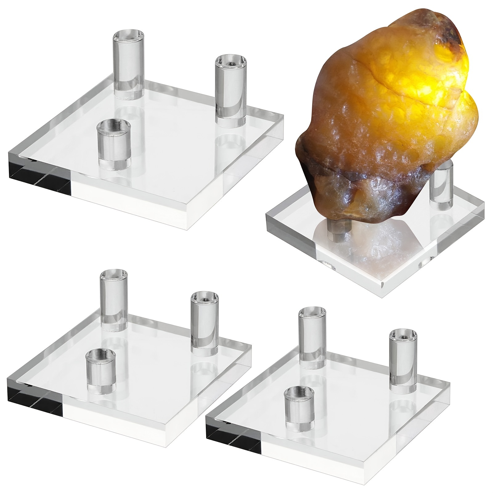 10pcs Clear Display Stand Minerals Gemstones Display Holder Specimens  Support Base 