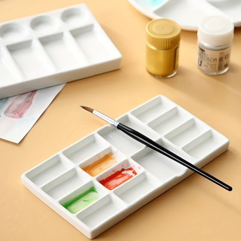 White Palette Artist Watercolor Painting Supplies Pigment - Temu