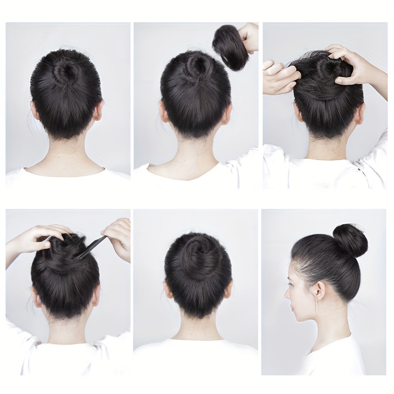 Human Hair Donut Hair Buns Updo Chignon Daily Use