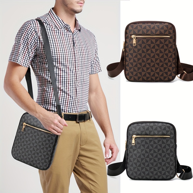 Men's Crossbody Bag, New Fashion Simple Small Shoulder Bag, Can Hold Mobile  Phones Pad - Temu