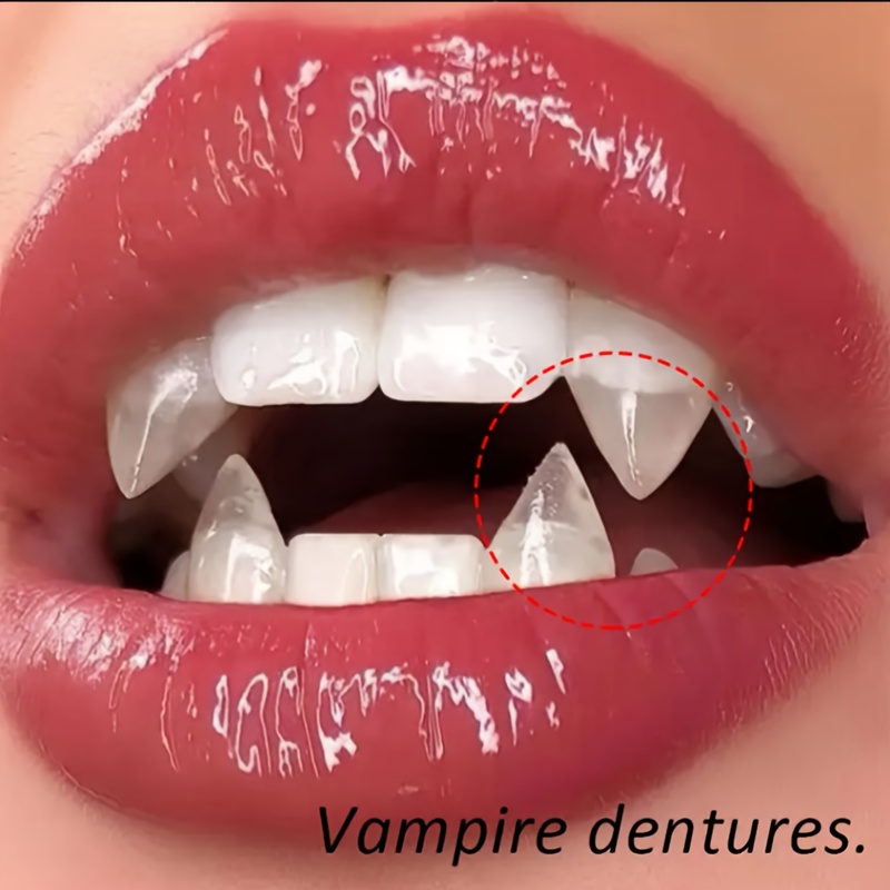 14pcs Vampire Teeth, Werewolf Zombie Teeth, Halloween Zombie Teeth Plastic  Vampire Halloween Party Costumes Adult Teen Cosplay Props