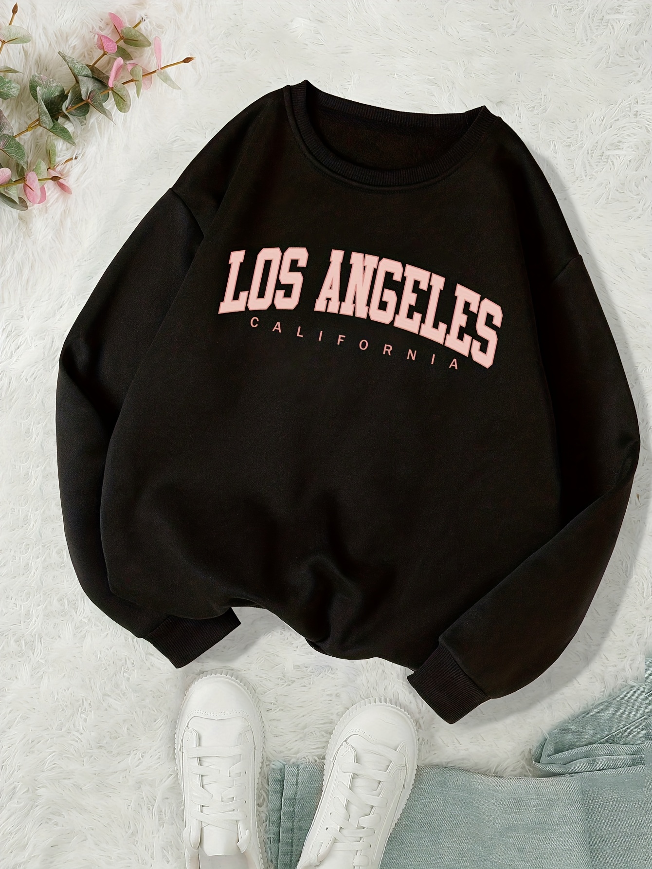 Sweat-shirt Fille Imily Bela - Imprimé Marguerites, Manches Longues - 80% Polyester, 15% Coton