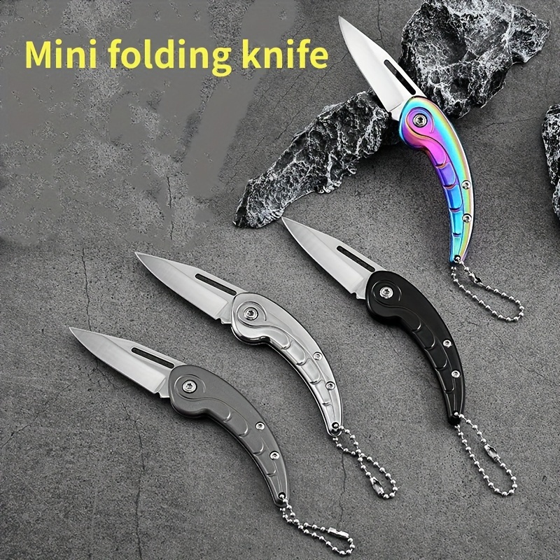Small Portable Outdoor Knife Sharpener Mini Keychain Knife - Temu