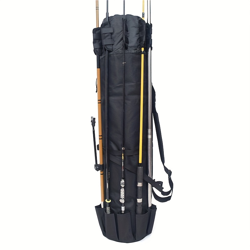 AGOOL Fishing Rod Carrier Fishing Pole Bag Fishing Rod Case Fishing Bag Fishing Gear Equipment Fishing Rod Bag Travel Carry Case Large Capacity Waterp