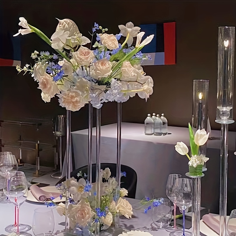 Clear Wedding Centerpiece Acrylic Flower Stand Table - Temu Canada