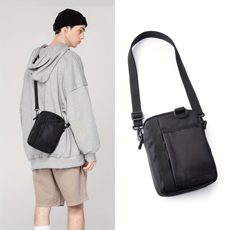 Mini Crossbody Bag Small Shoulder Bag For Men,oxford Black