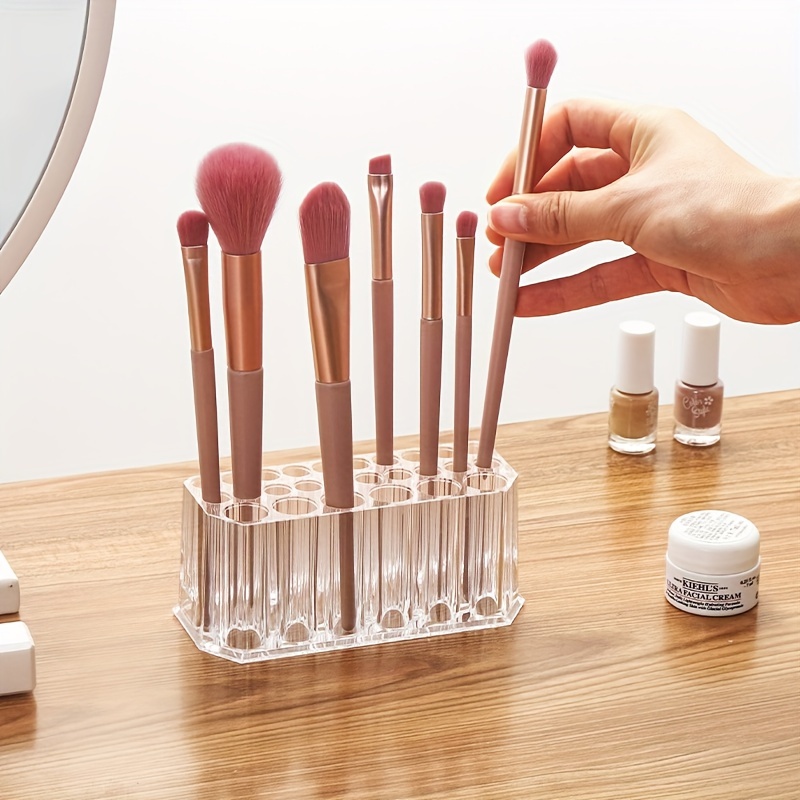 Clear acrylic makeup organiser for brushes/ lip /eye pencils