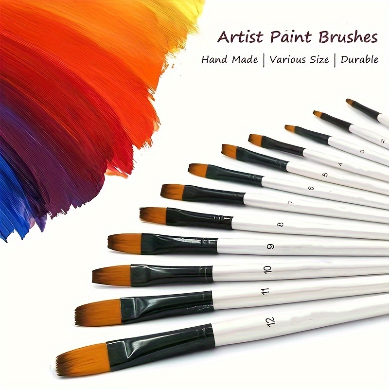 6pcs/set Paintbrush Diy Graffiti Painting Brush For Artist Oil