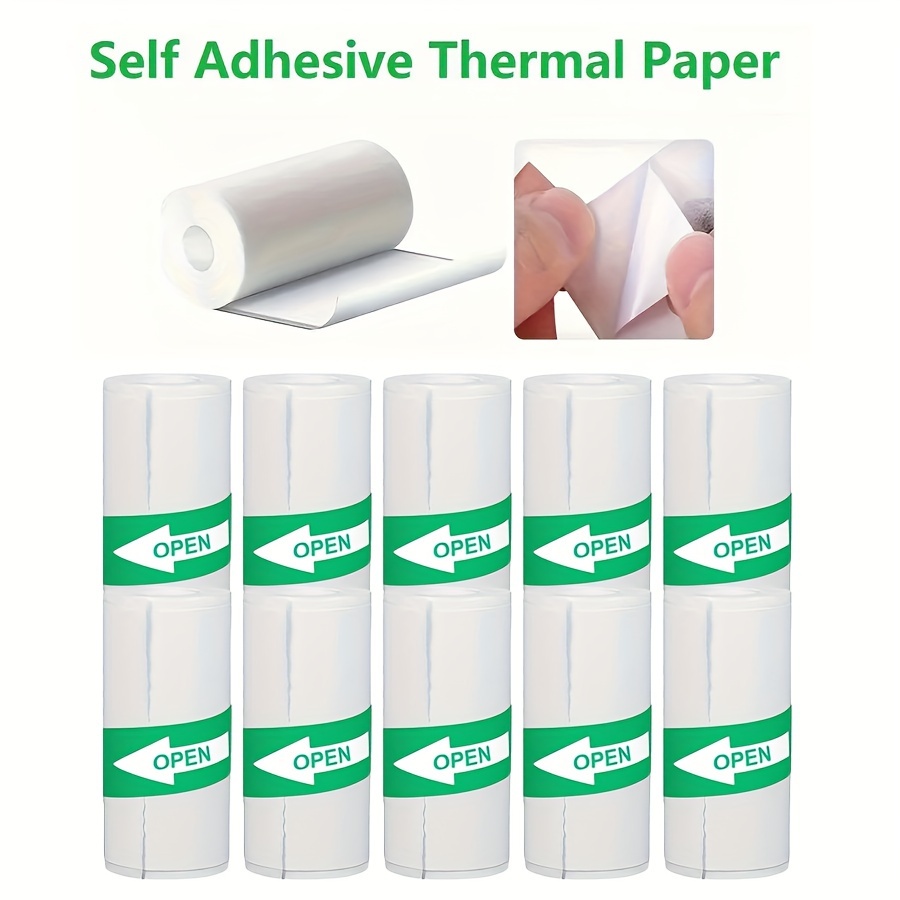 Self adhesive Mini Printer Paper Thermal Printing Stickers - Temu