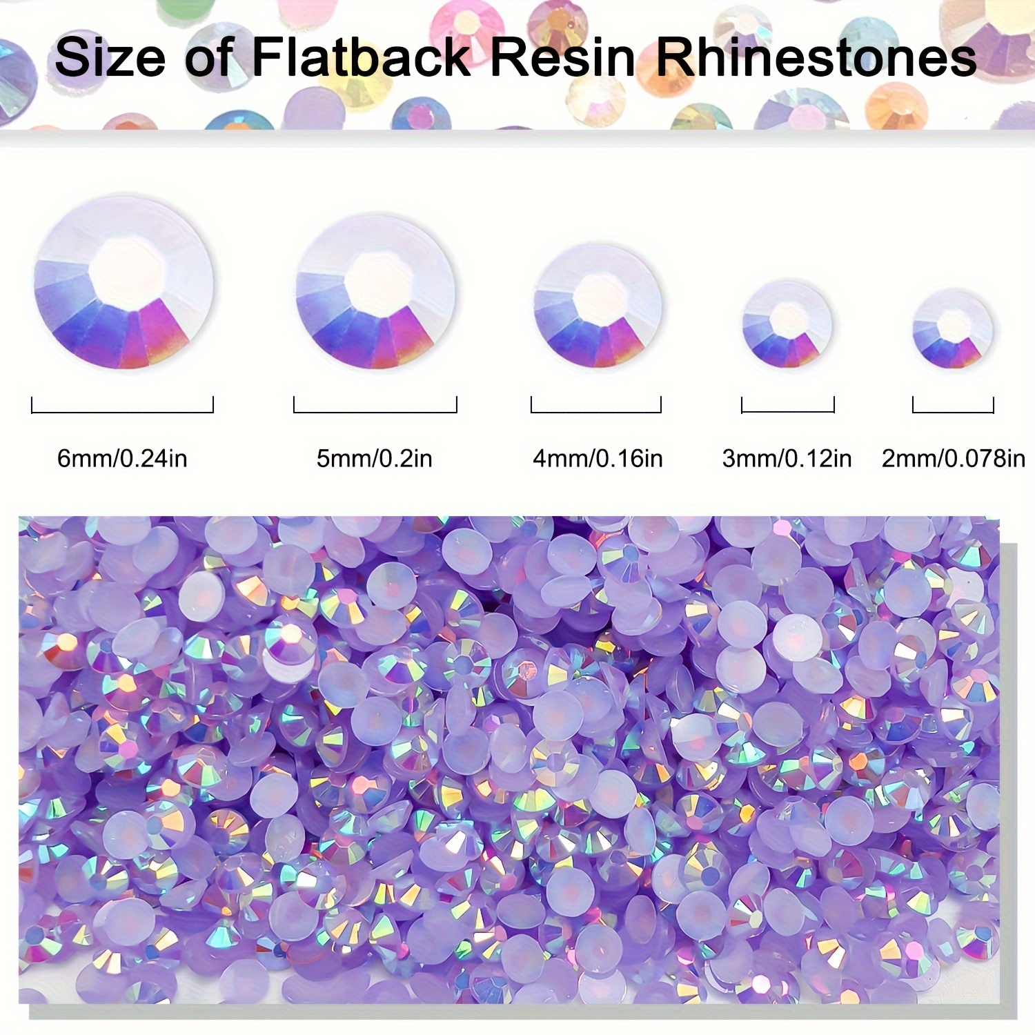Briskbloom 4500PCS 3mm Resin Flatback Rhinestone, Purple Violet Flatback  Rhinestones for Nails, Tumblers, Mugs, Bottles, Craft Decoration, Loose  Bling