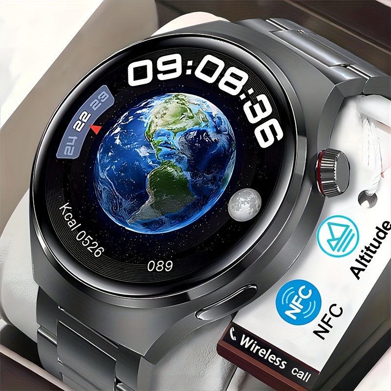 Reloj inteligente NFC para hombre, accesorio de pulsera resistente al agua  IP68 con seguimiento de movimiento