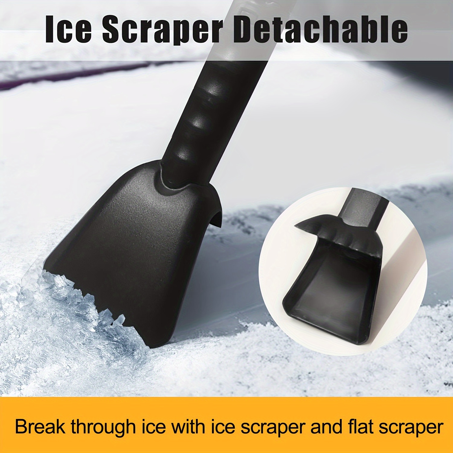 Schneebürste und Eiskratzer, Schneekratzer mit weicher Bürste, einfach zu  verwendender Eiskratzer, robuster Eiskratzer für Autos, LKWs/
