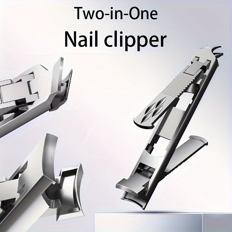 Nail Clippers, Flat & Beveled Nail Cutter, Splash-proof Nail Scissor,  Manicure Tool