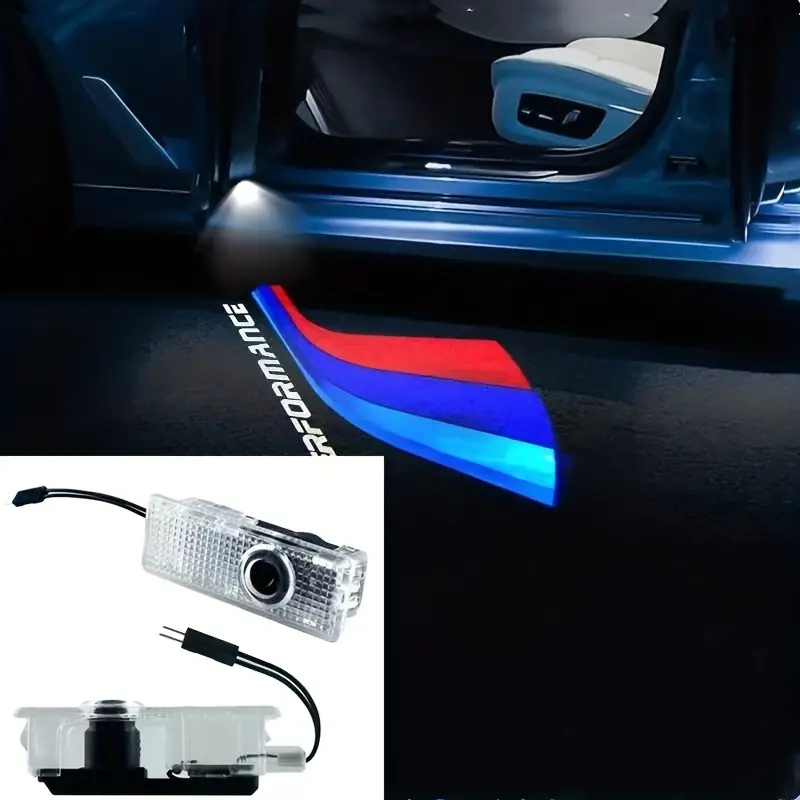 Car Door Lights, 2Pcs Car Door LED Logo Projector Lights, Car Door Step  Courtesy Welcome Lights Fit For BMW Cars