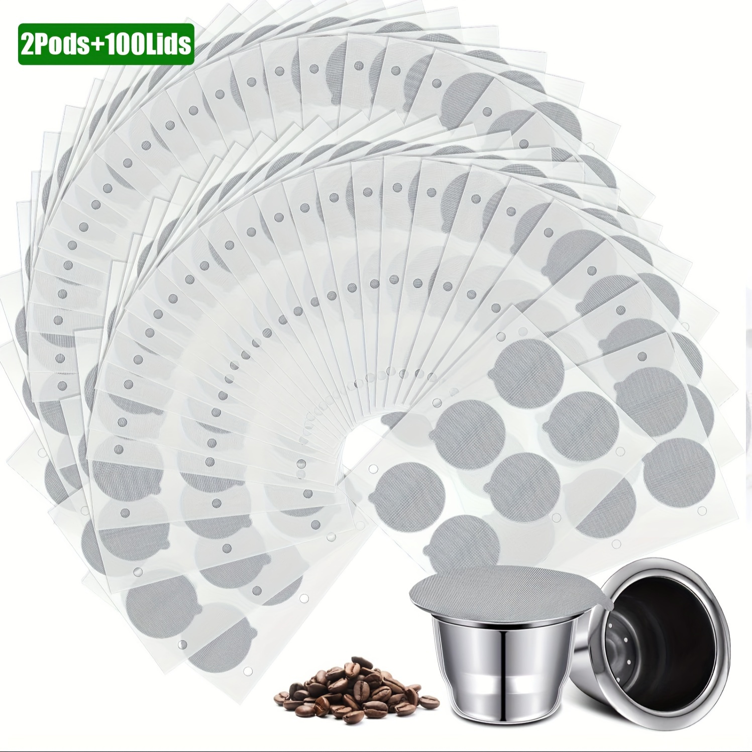 Coffee Tools Disposable Refillable Capsules Pods Lids - Temu