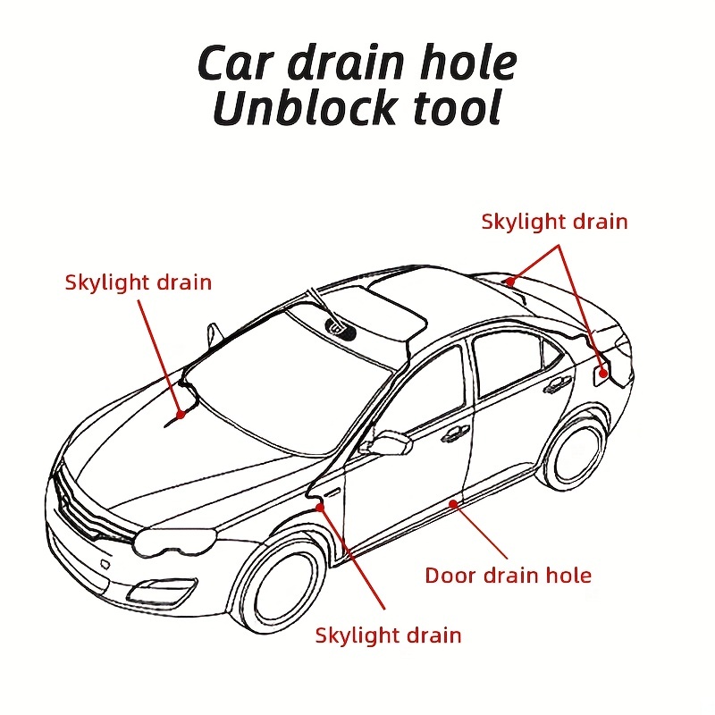 1.5m Car Sunroof Drain Pipe Cleaning Brush, for Car and