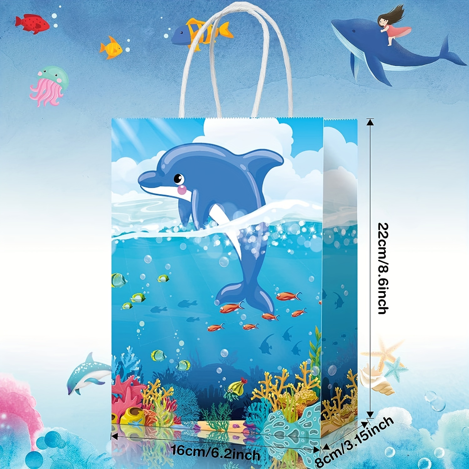 RIGHTA TECH Ocean Sea Animals Life Gift Treat Bags Drawstring Gift Bag  Tropical Fish Whale Favor Bag for Birthday Party Pool Beach,Summer Party  Decorations 20pcs : : Health & Personal Care