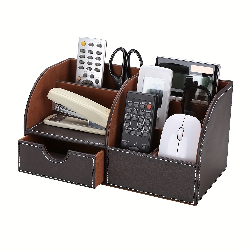 

Coffee Color Half Belt Drawer Pen Holder Office Desktop Storage Box