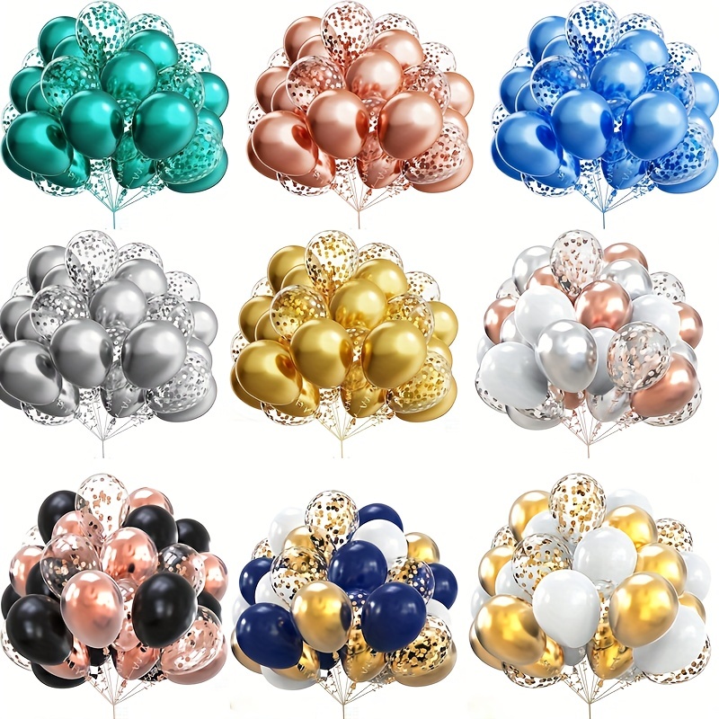 Bouquet de globos metálicos y cromados 30 años - Decoraciones Bea
