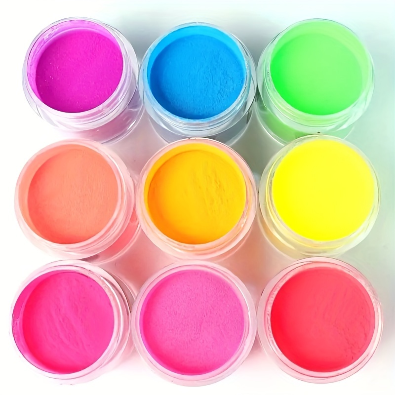 Fluorescent Neon Pigment Powder Set Glitter Summer Shinny Ombre Gel Manicure  Nail Art Decorations From Fandeng, $25.45
