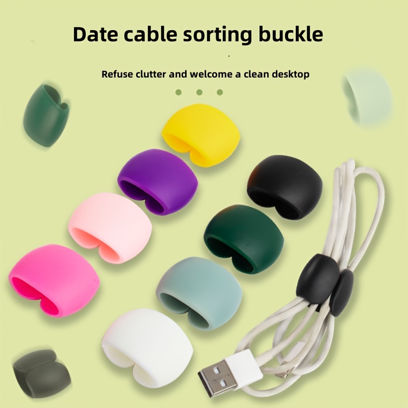 Data Cable Organizer Earphone Charging Cable Organizer Storage Buckle ...