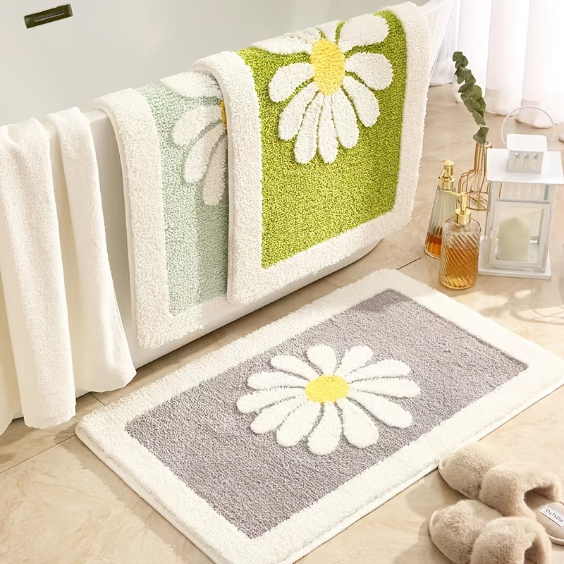 Absorbent Soft Bath Mat Bathroom Shower Rug Floor Carpet Non Slip